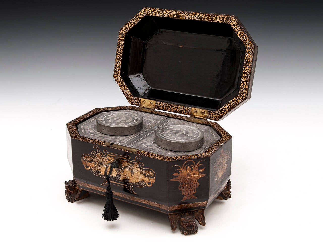 Chinese Lacquer Tea Chest 5