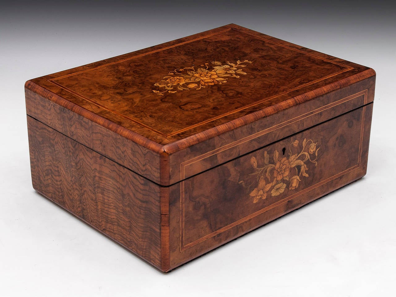 19th Century Burr Walnut Jewellery Box