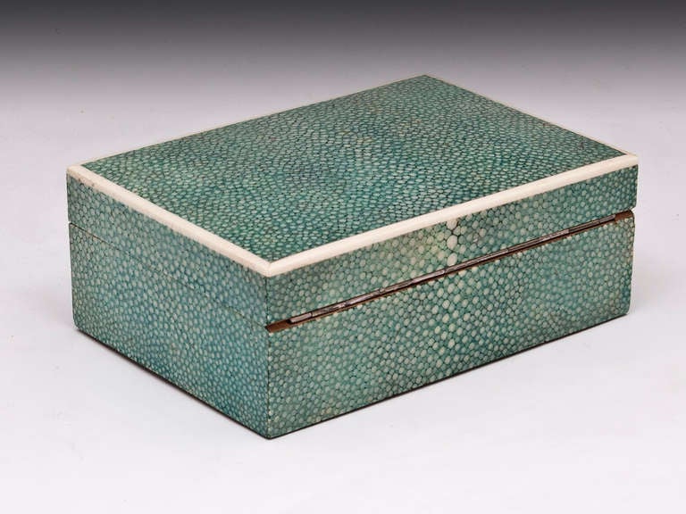 Shagreen Trinket Box In Excellent Condition In Northampton, United Kingdom