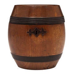 Antique Barrel Tea Caddy