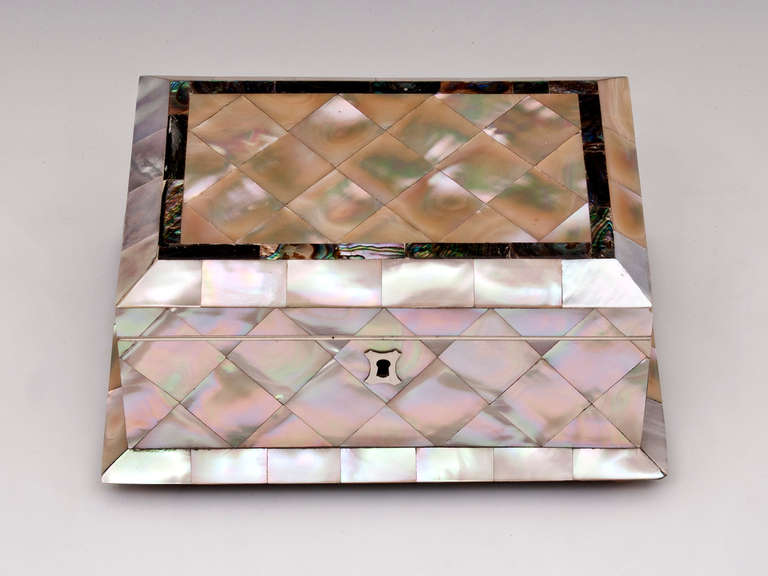 British Mother of Pearl & Abalone Jewellery Box