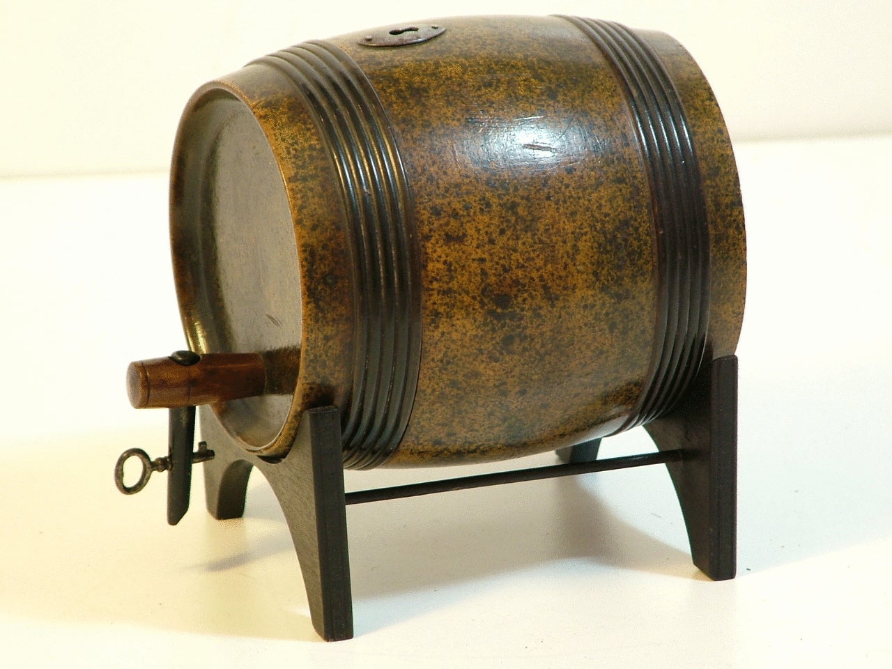 Rare Wine Barrel Tea Caddy  For Sale
