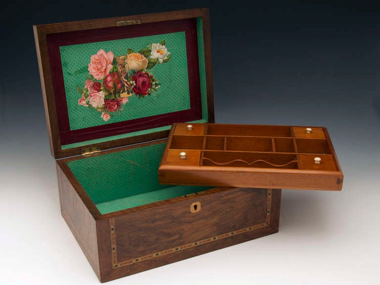 Antique Sewing Box In Excellent Condition In Northampton, United Kingdom