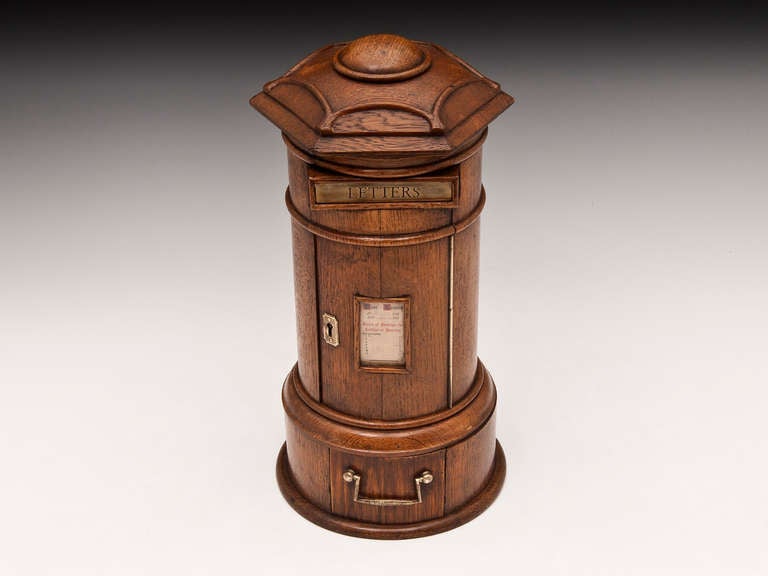 British Rare Miniature Oak Post Box