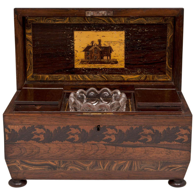 Tunbridge Ware Tea Chest at 1stdibs