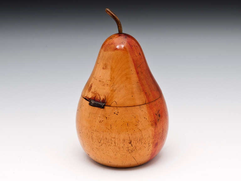 Wood Pear Tea Caddy