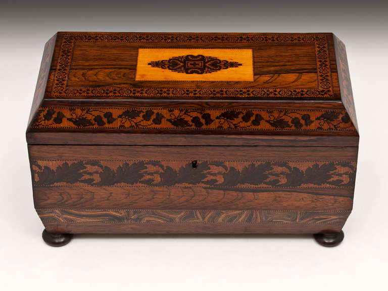 Tunbridge Ware Tea Chest at 1stdibs