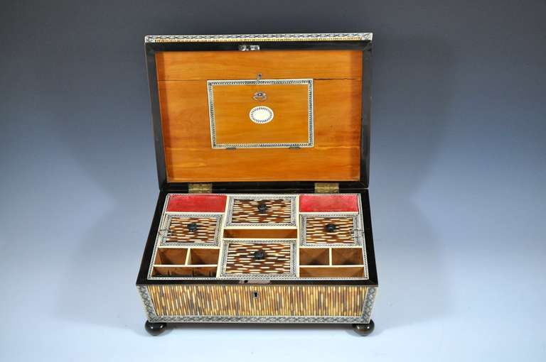 Indian Vizagapatam Quill Work Box