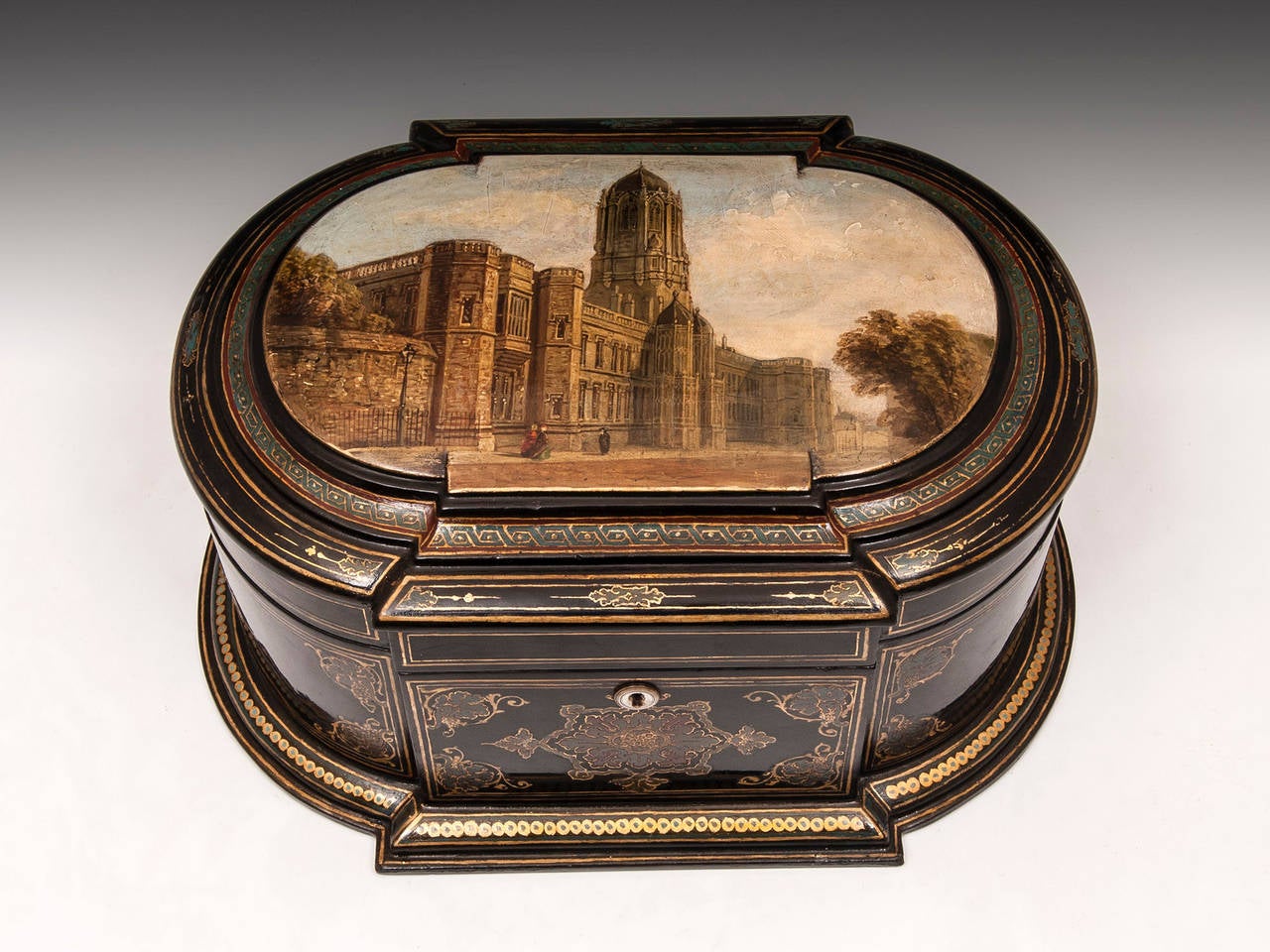 Papier Mache Sewing Box