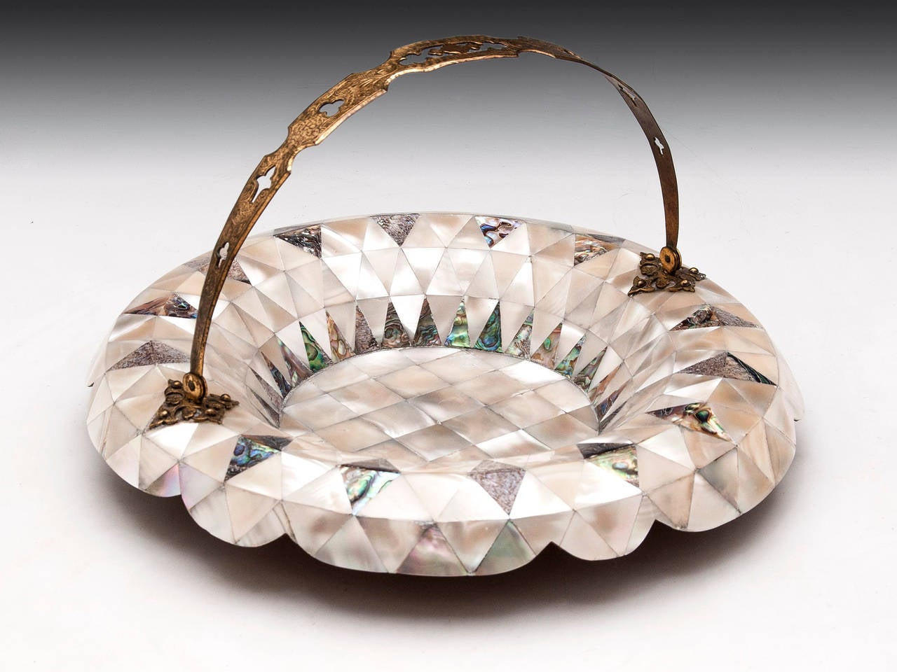 Victorian Mother of Pearl Bowl For Sale