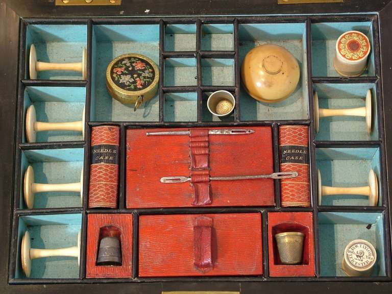 British Regency Satinwood Sewing Box