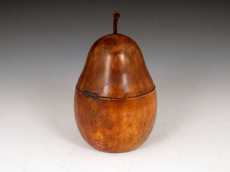 German Antique Pear Tea Caddy