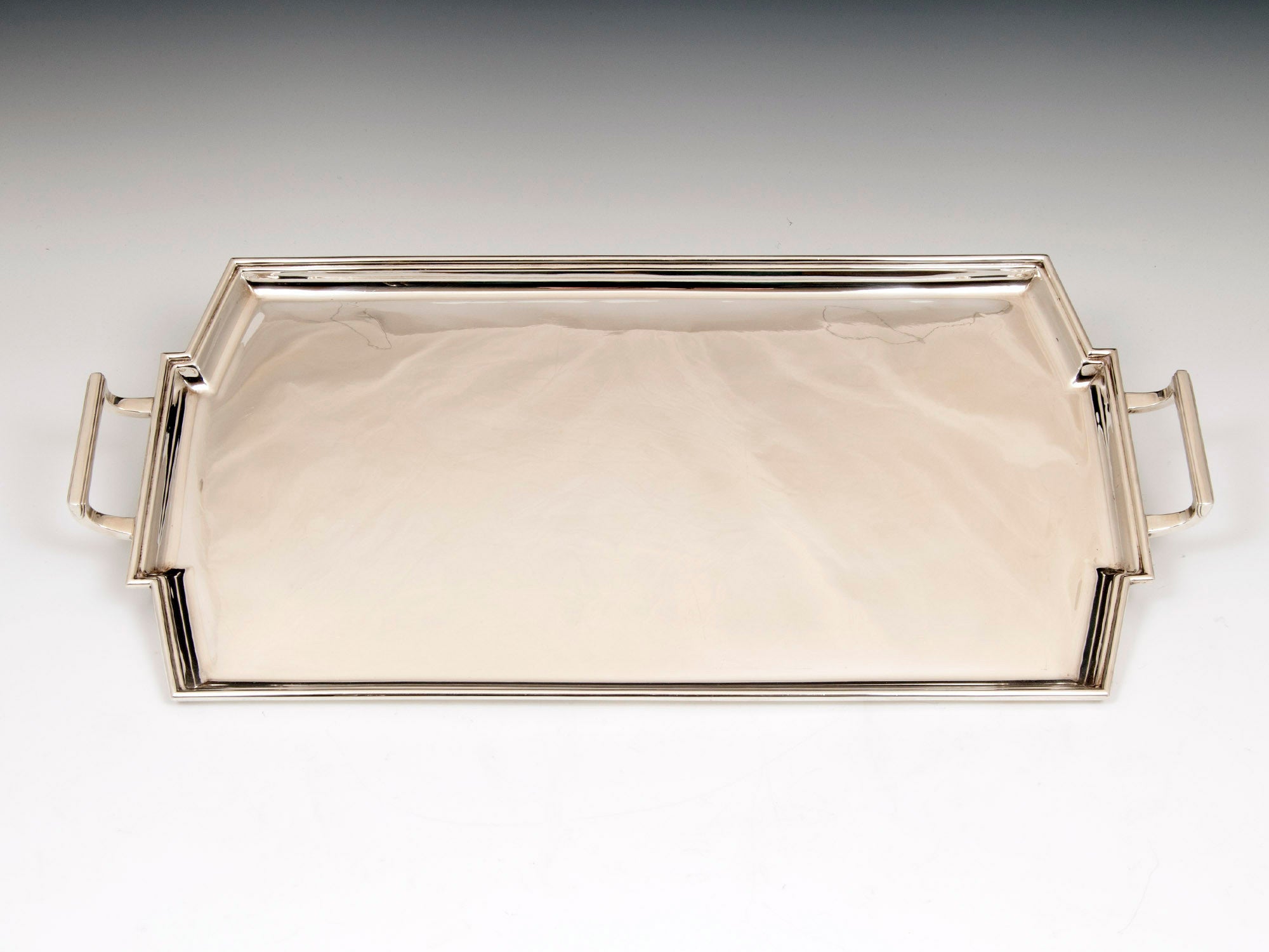 Art Deco Silver serving Tray  by Frank Cobb & Co. For Sale