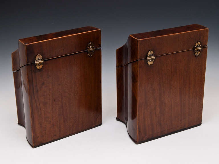 Wood Pair of Knife Boxes
