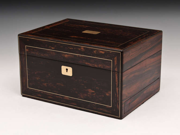 19th Century Coromandel Jewellery Box