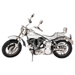 Vintage Sterling Silver Harley Davidson Motorcycle