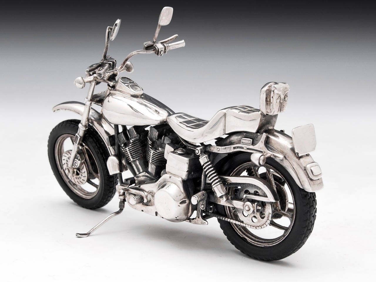 silver motorcycle