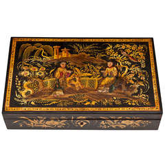 Jappaned Chinoiserie Card Box
