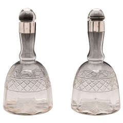 Pair of Bell Decanters