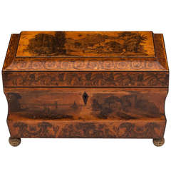 Transfer Ware Tea Caddy