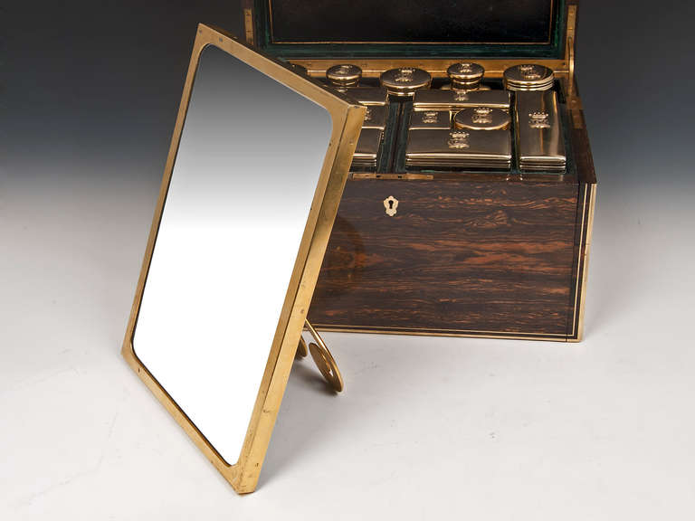 Antique Silver Gilt Dressing Case by Ortner & Houle In Excellent Condition For Sale In Northampton, United Kingdom