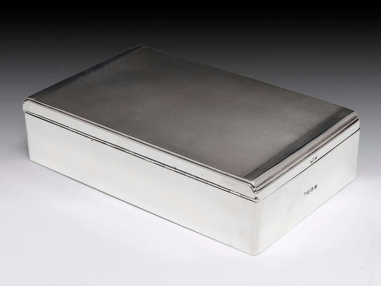Mid-20th Century Silver Cigar Box
