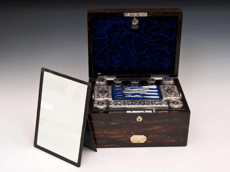 19th Century Silver Dressing Box For Sale