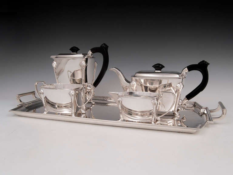Art Deco Silver Tea Set at 1stDibs