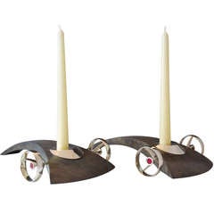 Silver & Shagreen Candle Cars