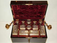 Spencer - Churchill Silver Gilt R & S Garrard of London Vanity Box