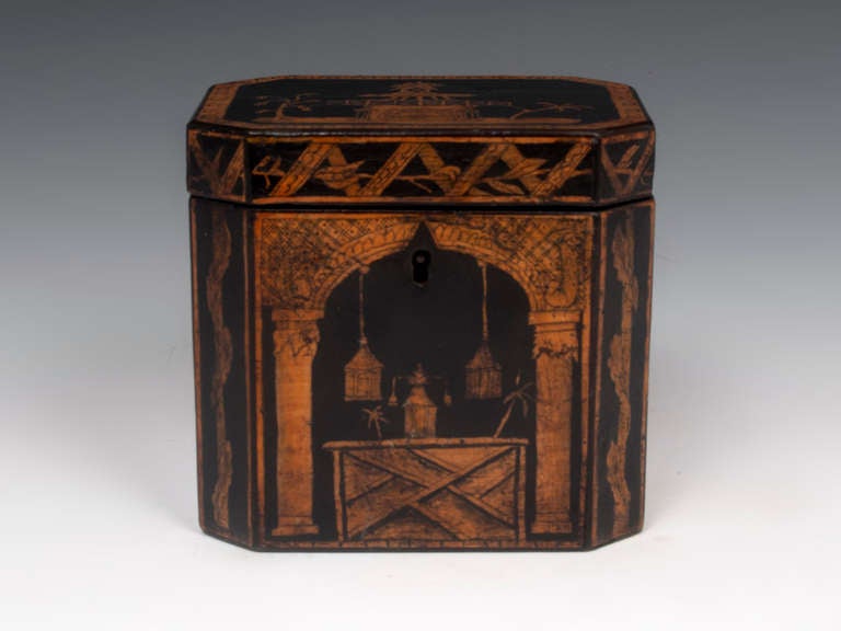 Penwork Tea Caddy