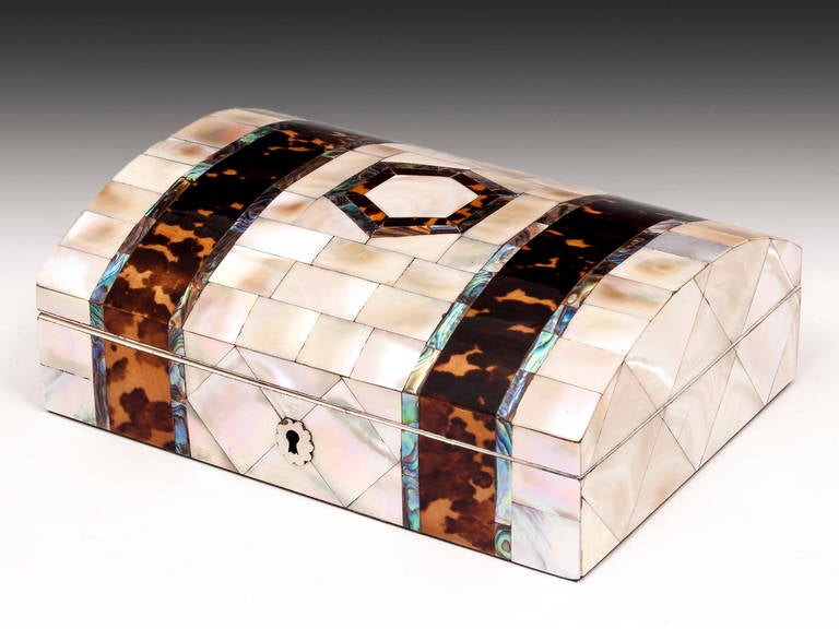 British Mother of Pearl Jewelry Box