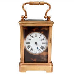 Miniature Tortoiseshell Carriage Clock