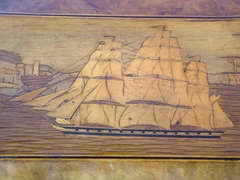 Antique Clipper Ship Work Box