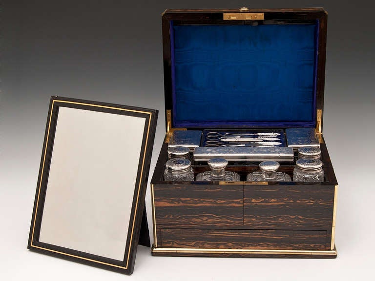 Wood Parkins & Gotto Silver Vanity Box
