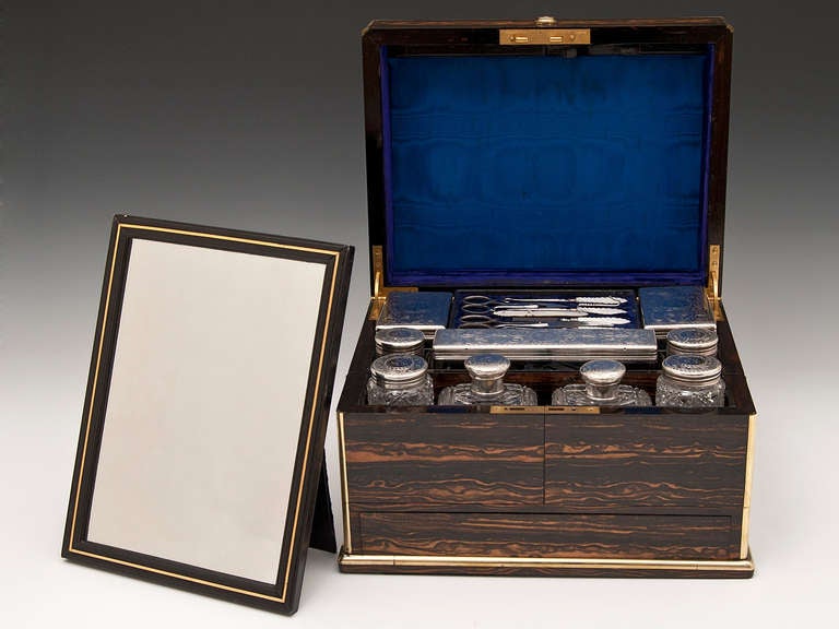 19th Century Parkins & Gotto Silver Vanity Box