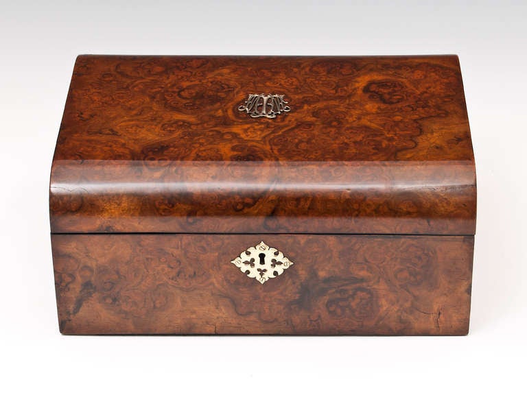 Burr Walnut Sewing Box