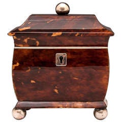 Small Tortoiseshell Tea Caddy