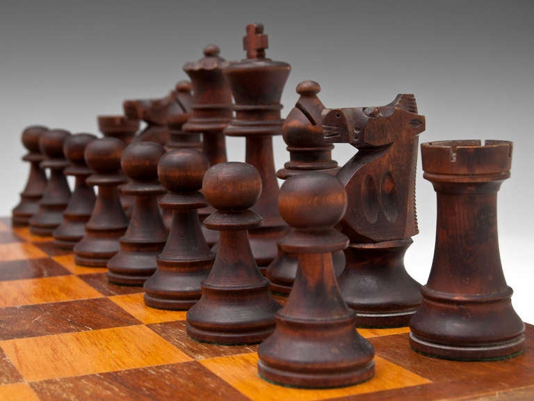 Vintage Chess Set In Excellent Condition In Northampton, United Kingdom