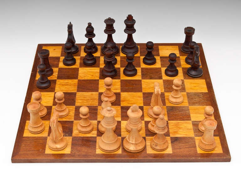 Mid-20th Century Vintage Chess Set