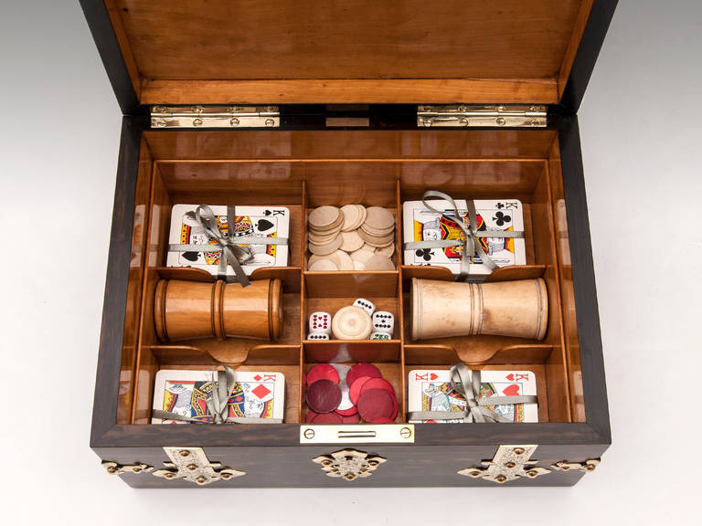 Antique Games Box by Leuchars, circa 1870 2