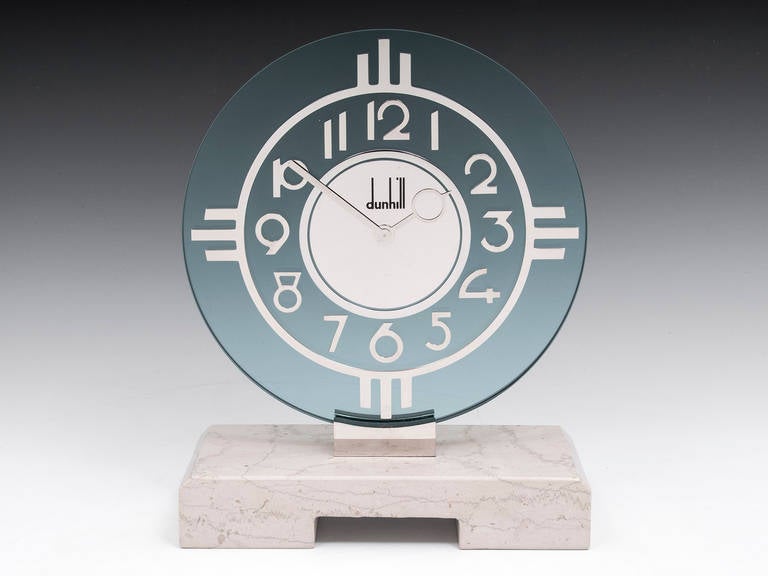 20th Century Alfred Dunhill Mantel Clock In Good Condition For Sale In Northampton, United Kingdom