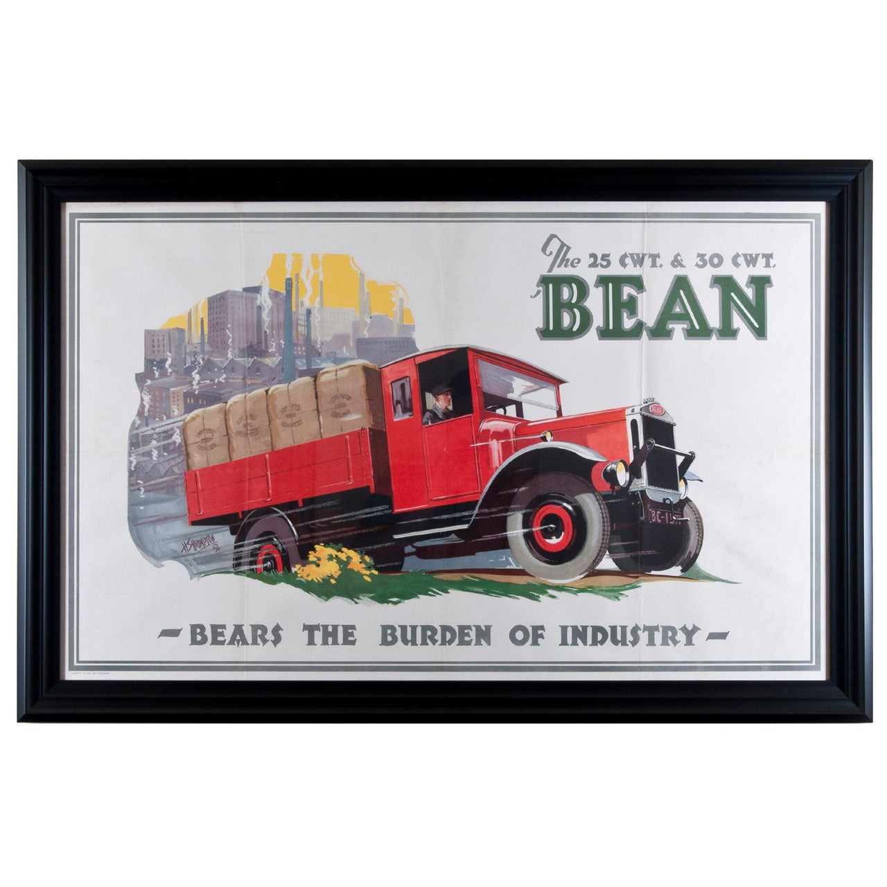 1930s Original Bean 25 CWT Advertising Poster For Sale