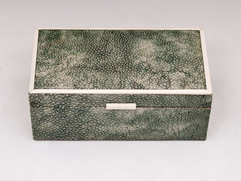 British Art Deco Shagreen Box