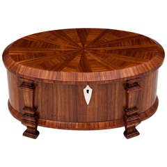 Unusual Tulipwood Jewellery Box