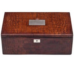 Asprey Crocodile Skin Cigar Box