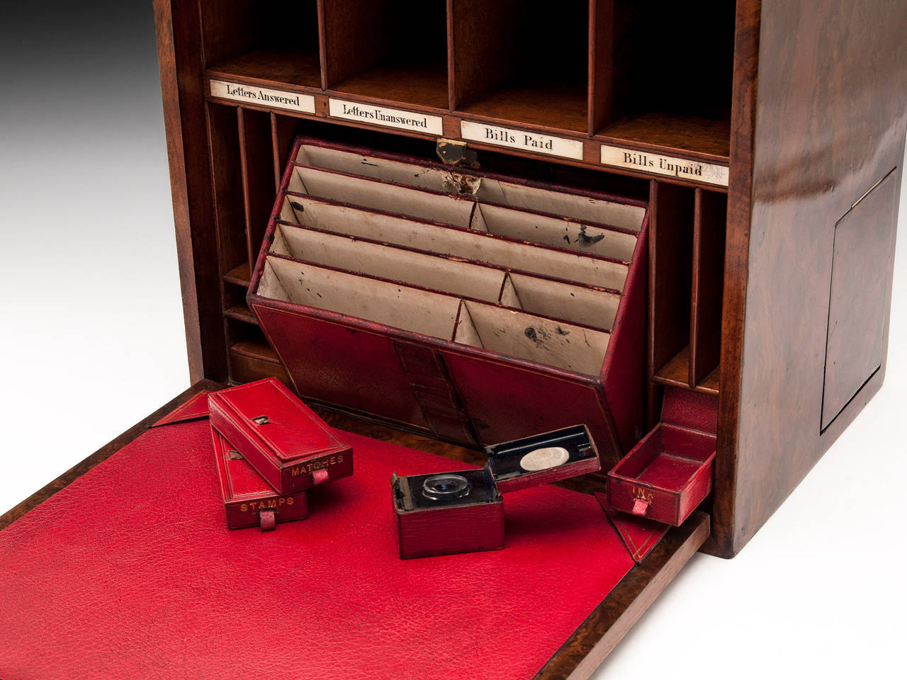 Late 19th Century Burr Walnut Stationery Box