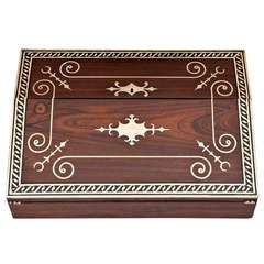 Antique Regency Rosewood Writing Box