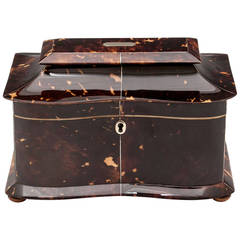 Regency Tortoiseshell Tea Caddy