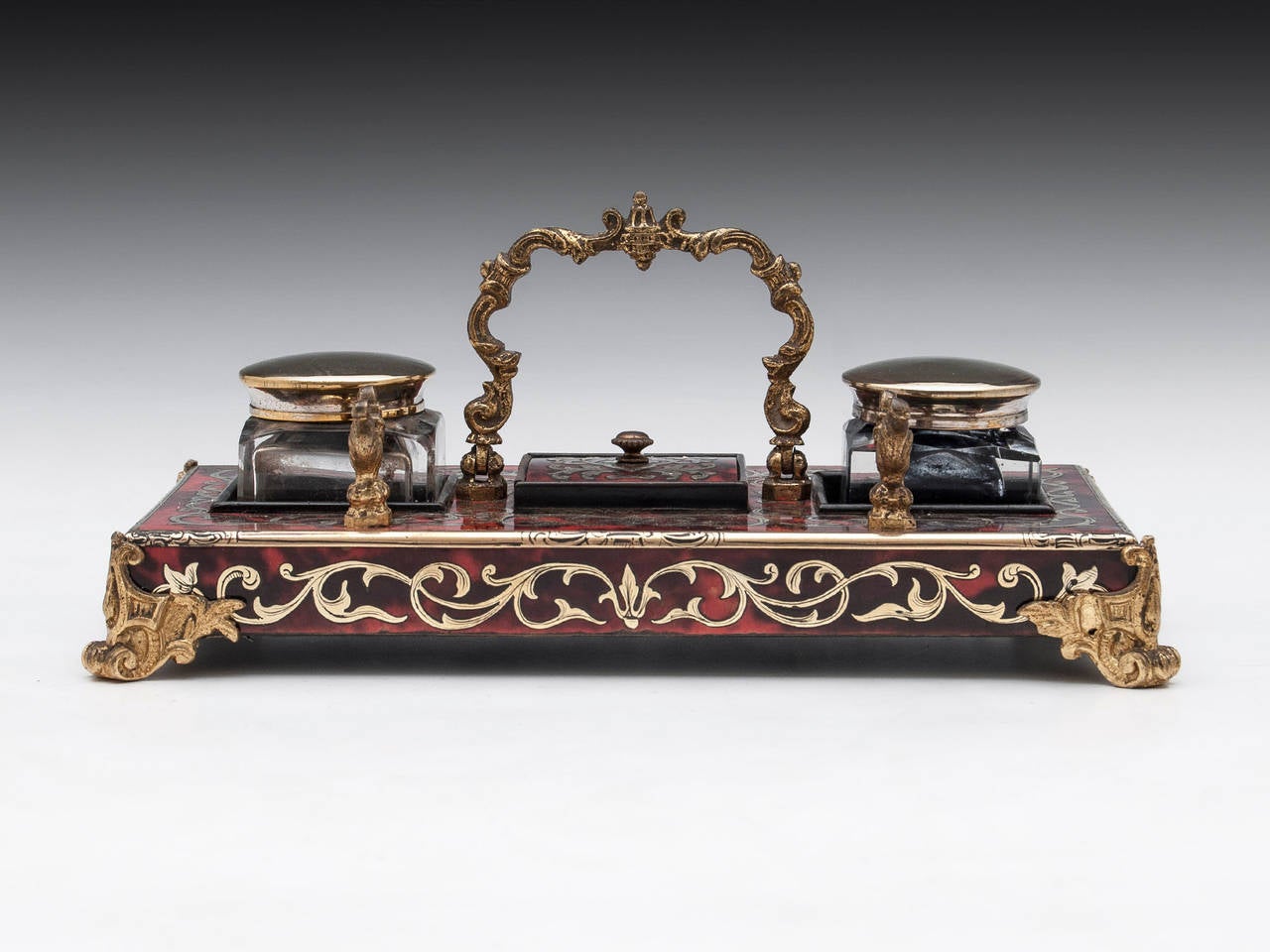 Boulle Inkstand In Good Condition In Northampton, United Kingdom